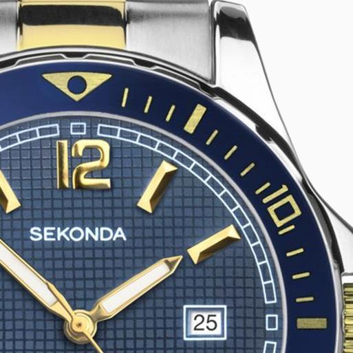 Sekonda Dive Men's Watch | Silver Case & Stainless Steel Bracelet with Blue Dial | 1591